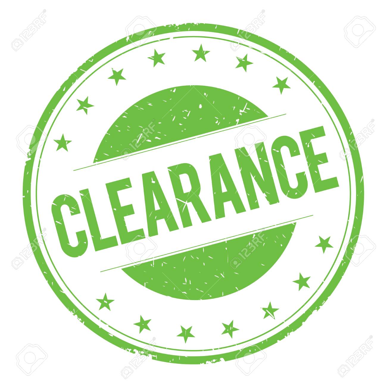 CLEARANCE stamp sign